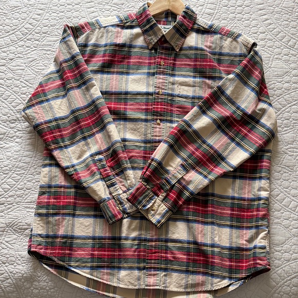 L.L. Bean | Shirts | Ll Bean Mens Red And Blue Plaid Flannel Shirt